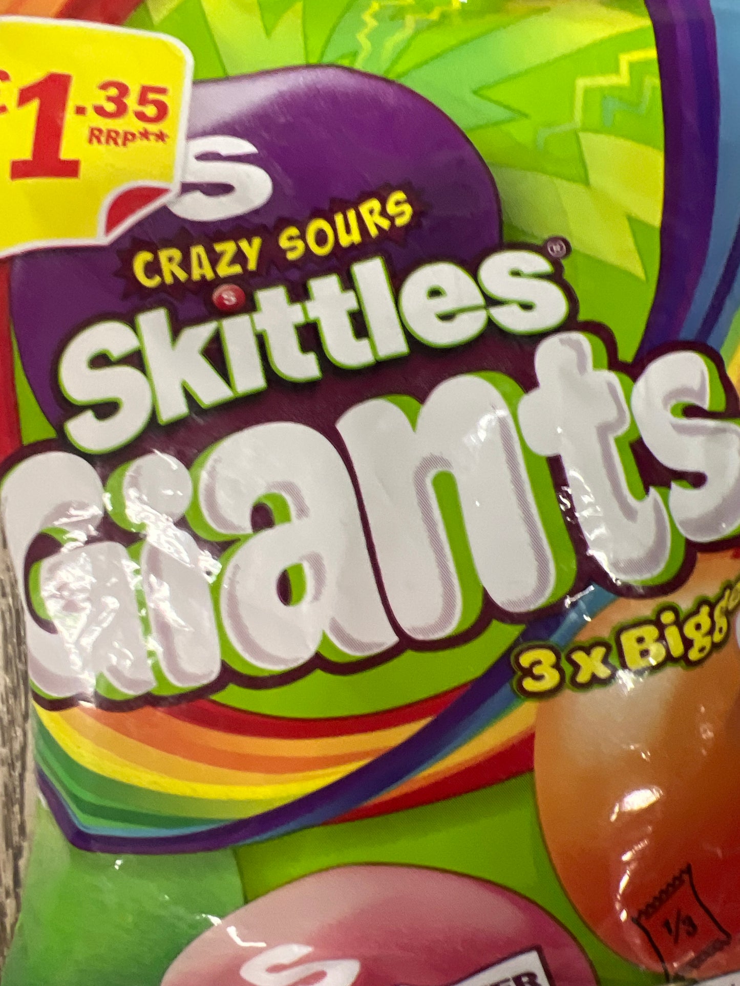 Skittles giants from the uk(sour)