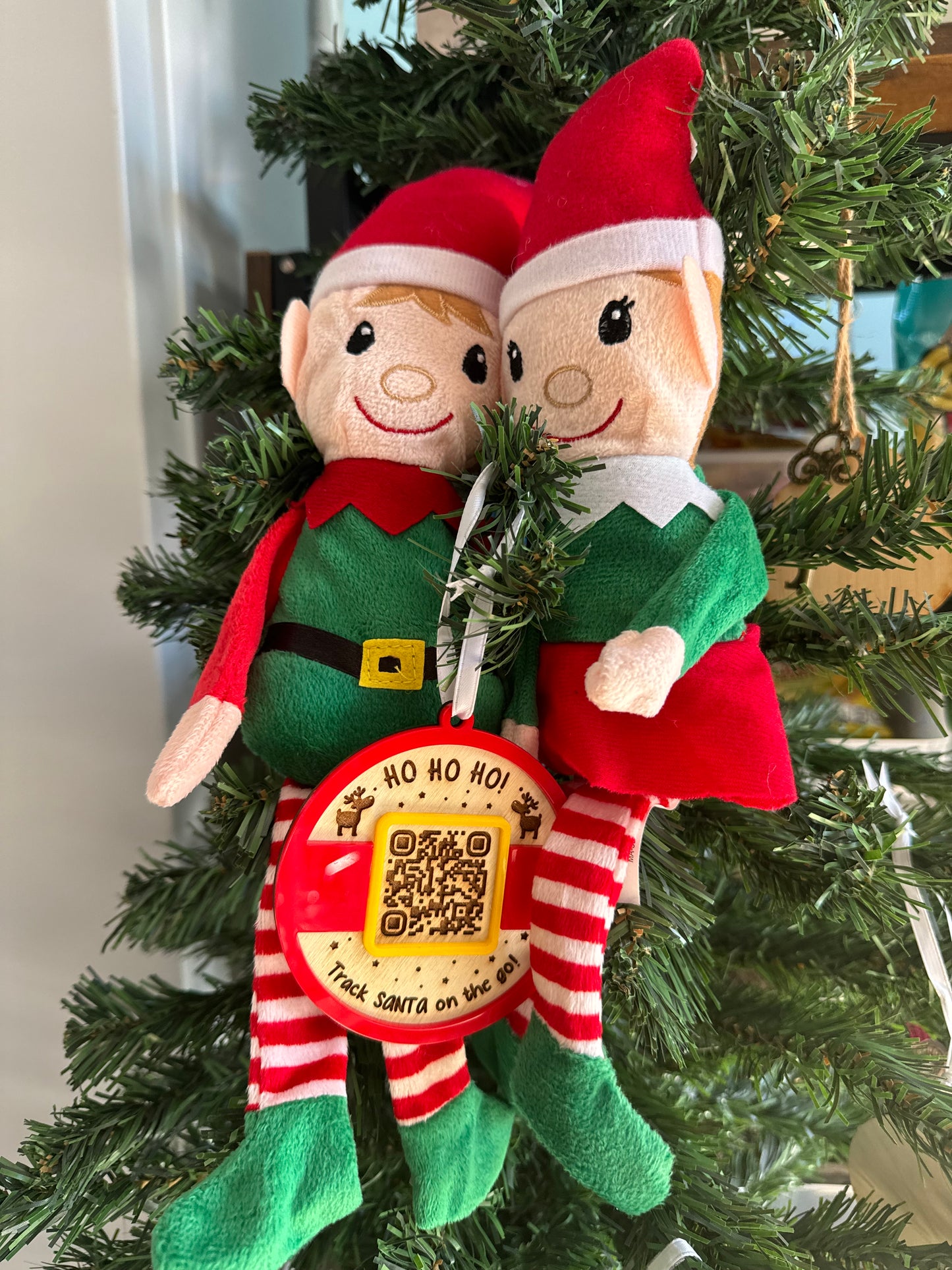 Santa Tracker Acrylic Ornament QR Code