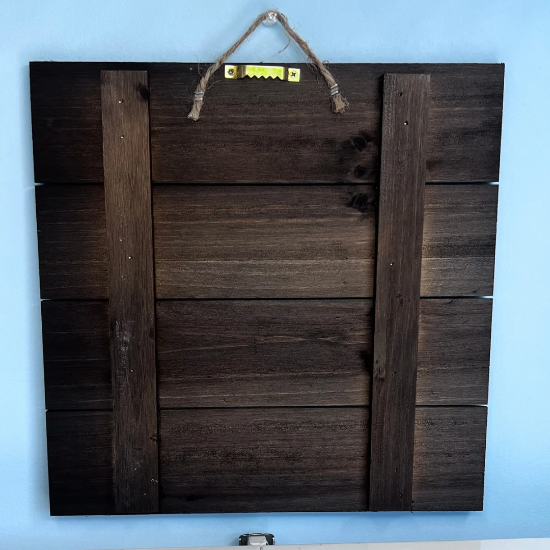 12x12 Dark Wood Pallet Wood Sign