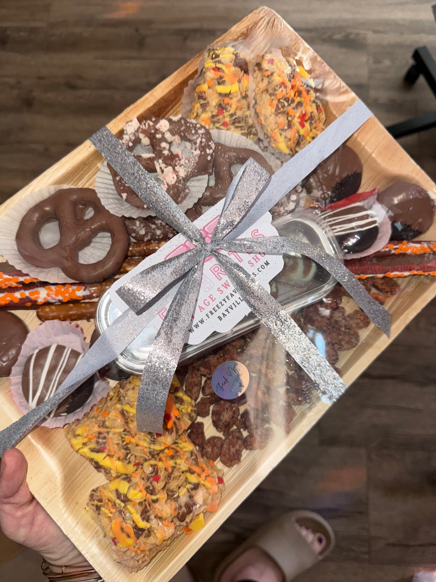 Chocolate Charcuterie Board with Dubai Chocolate Bars