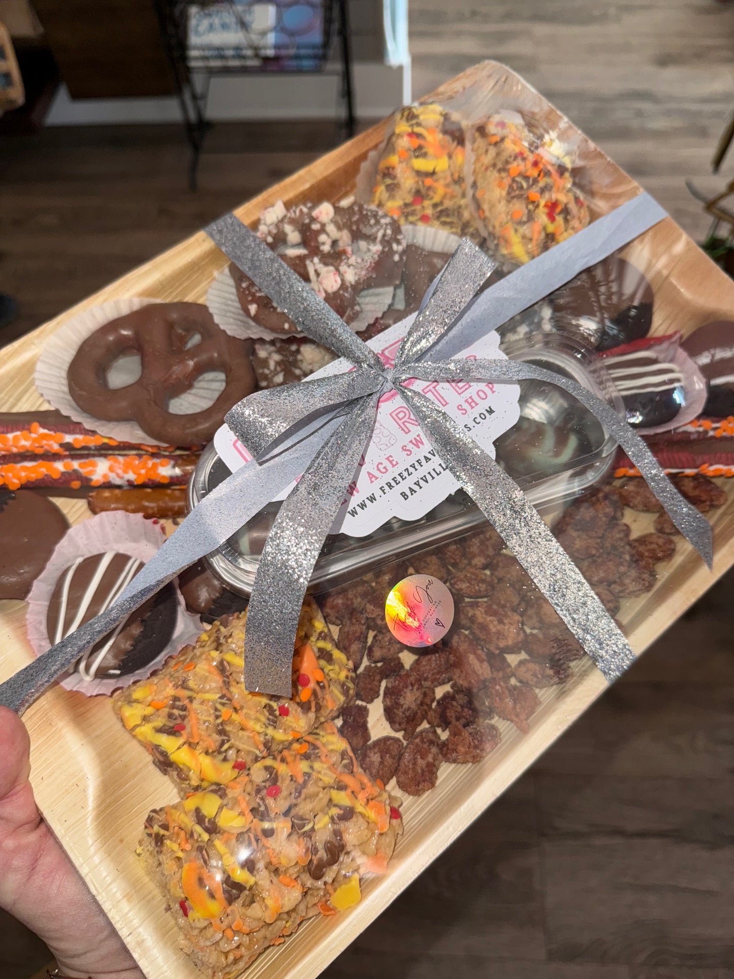 Chocolate Charcuterie Board with Dubai Chocolate Bars
