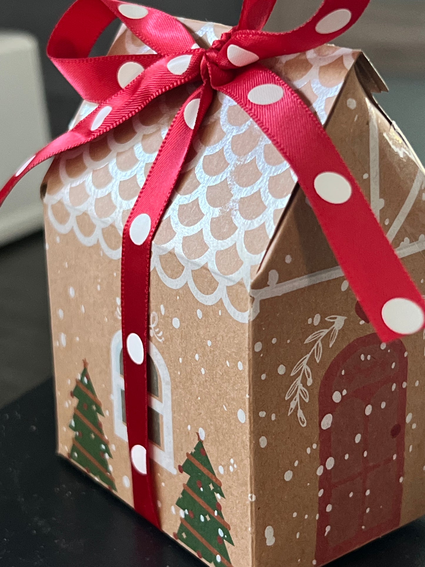 Gingerbread House Box favors- filled with Freeze Dried Crunchies