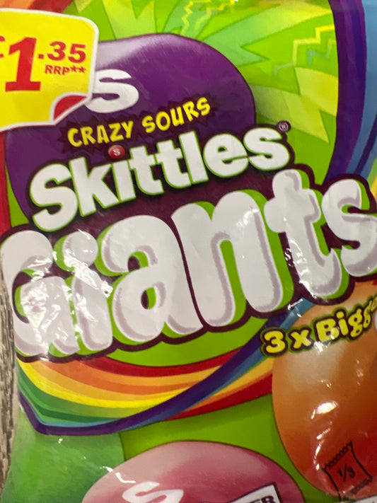 Skittles giants from the uk(sour)