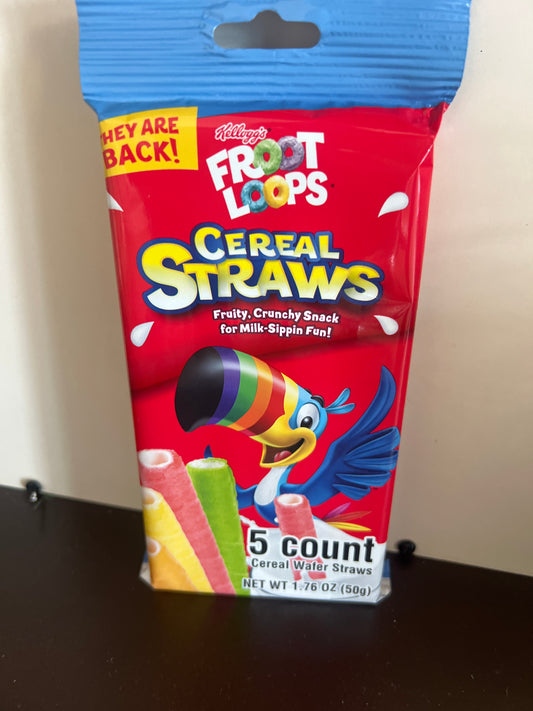 Fruit poop cereal straw