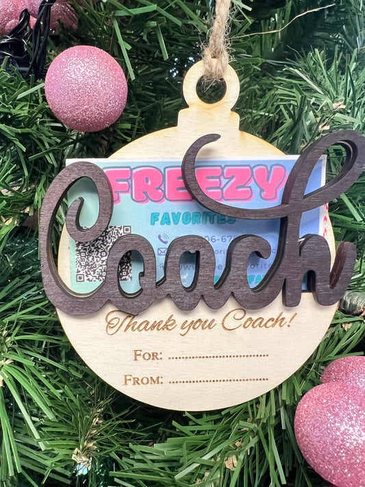 Coach Gift Card Holder , Make it Personal ADD Custom Engraving