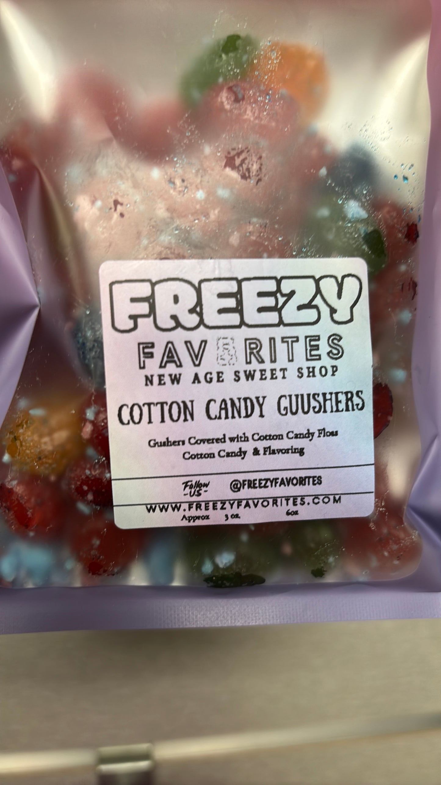 Freezy Favorites Cotton Candy Gushers