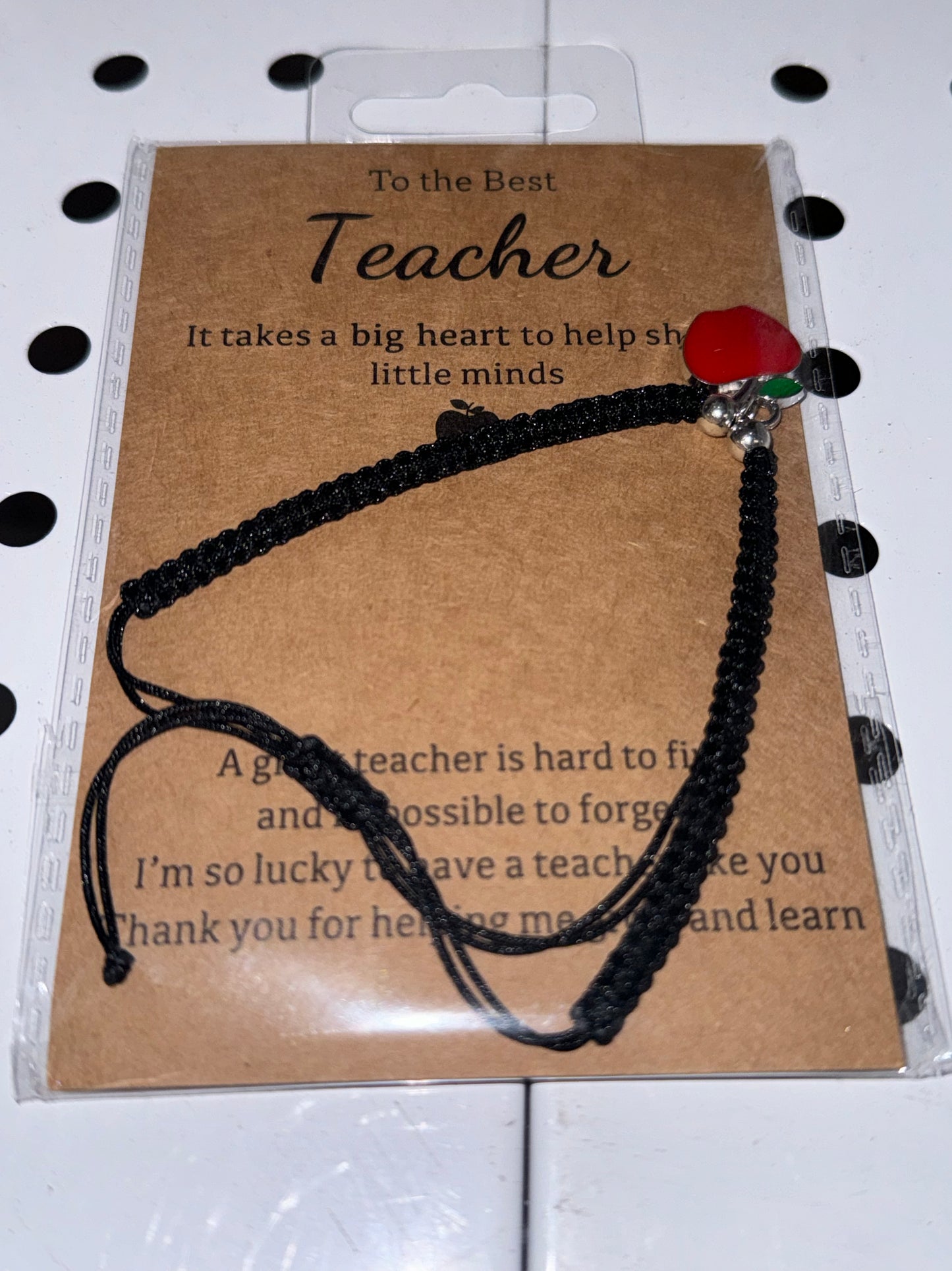 Teacher Gift Poem Bracelet