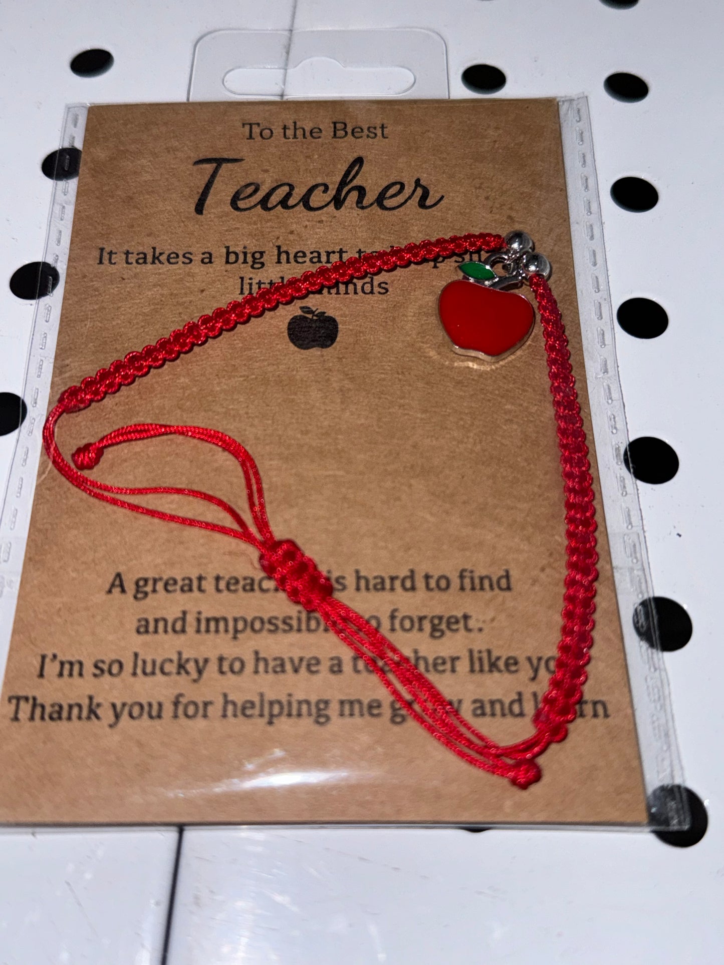 Teacher Gift Poem Bracelet